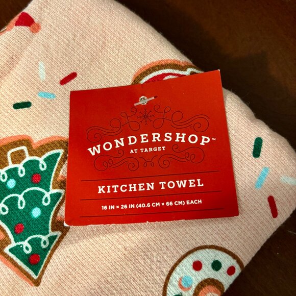 NWT Pink Gingerbread Christmas Holiday Kitchen Towel and Spatula - Picture 8 of 8